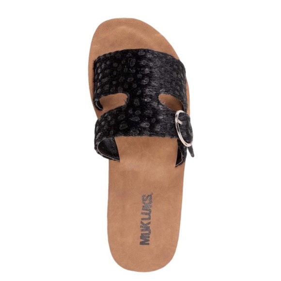 NWOT Muk Luks About You Sandal Black Slide Size 8 - Picture 4 of 8